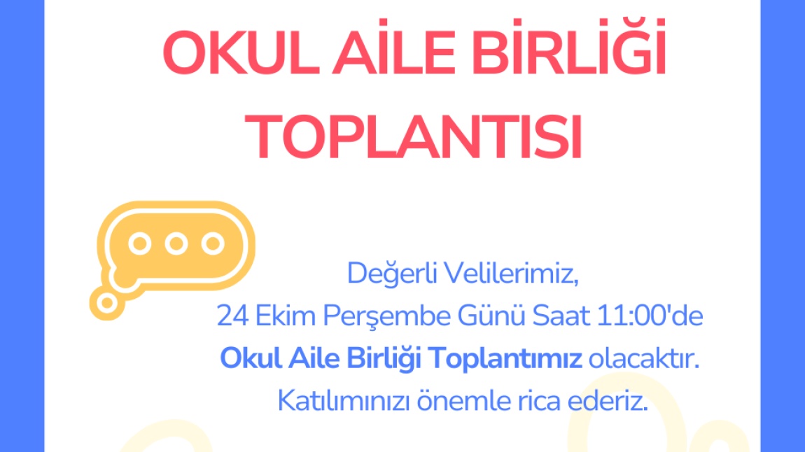 Okul Aile Birliği Toplantısı